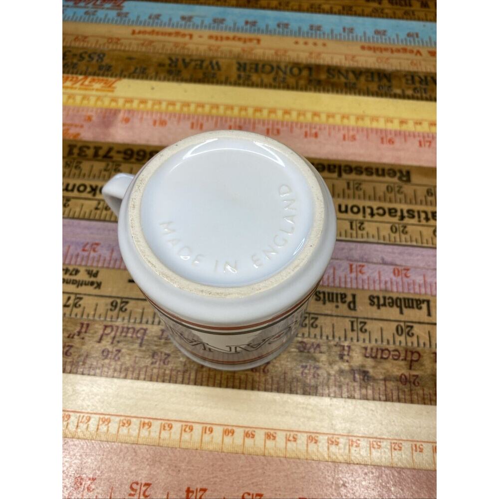 Vintage Canada Maple‎ Leaf Stripe Coffee Mug Cup White Made In England - Picture 7 of 9